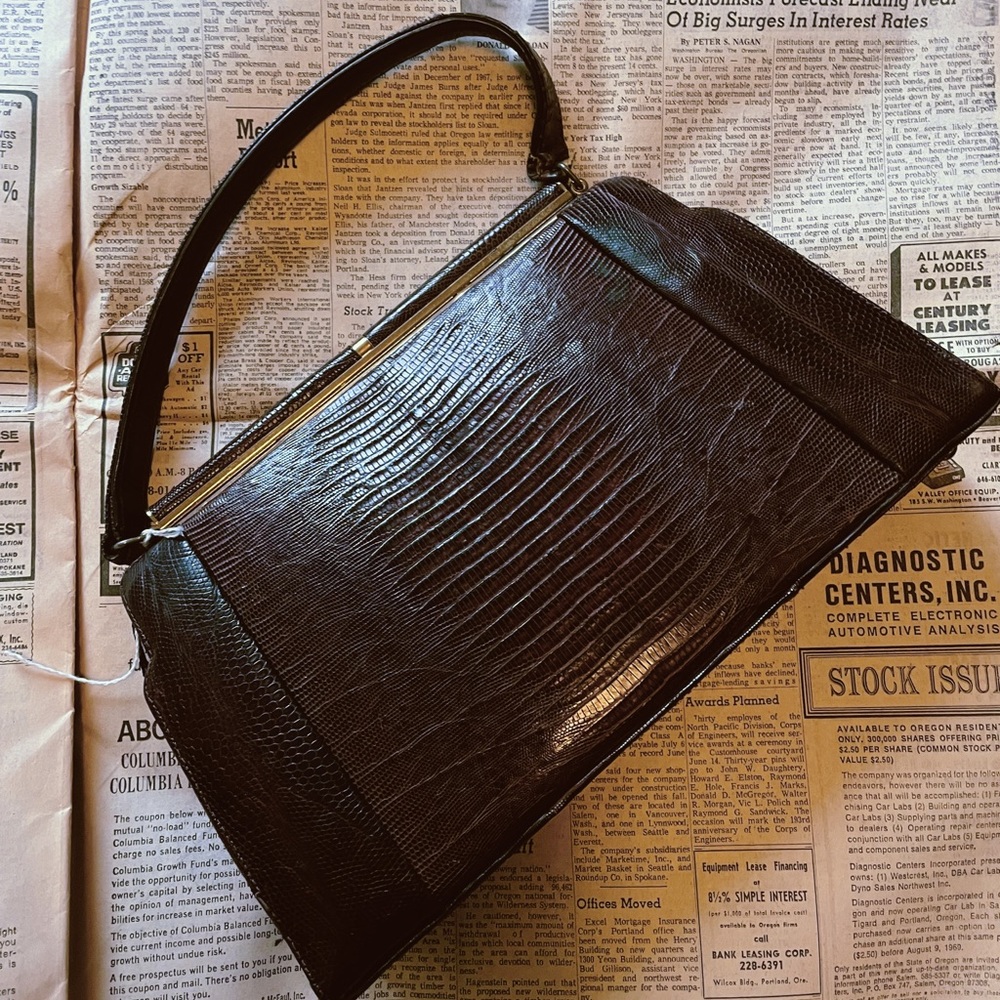 Vintage Vogue Lizard Handbag